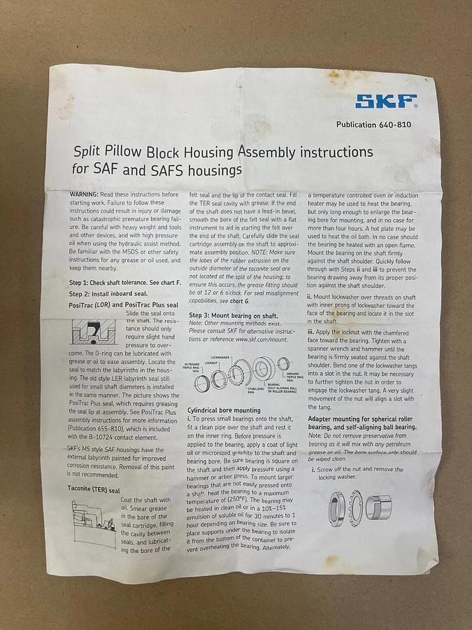 SKF SAF350 Split Pillow Block Bearing