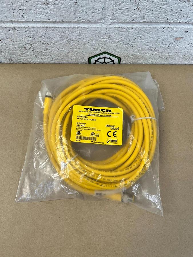 Used Turck RKC 4.5T-10-RSC 4.5T/S1587 Double Ended Cordset