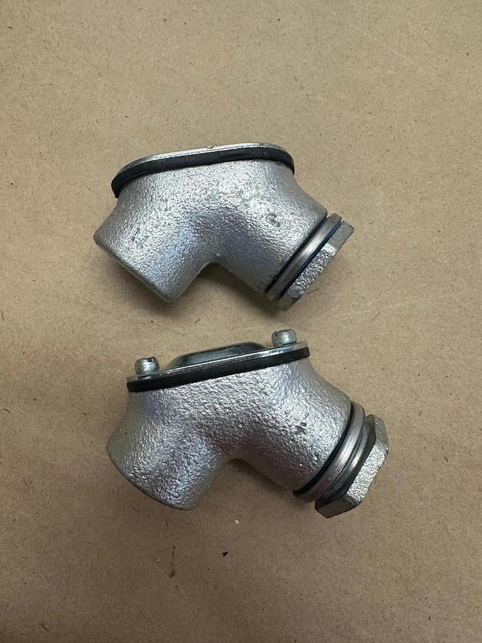 Used Crouse-Hinds 1/2” S Conduit Fitting - Lot of 2