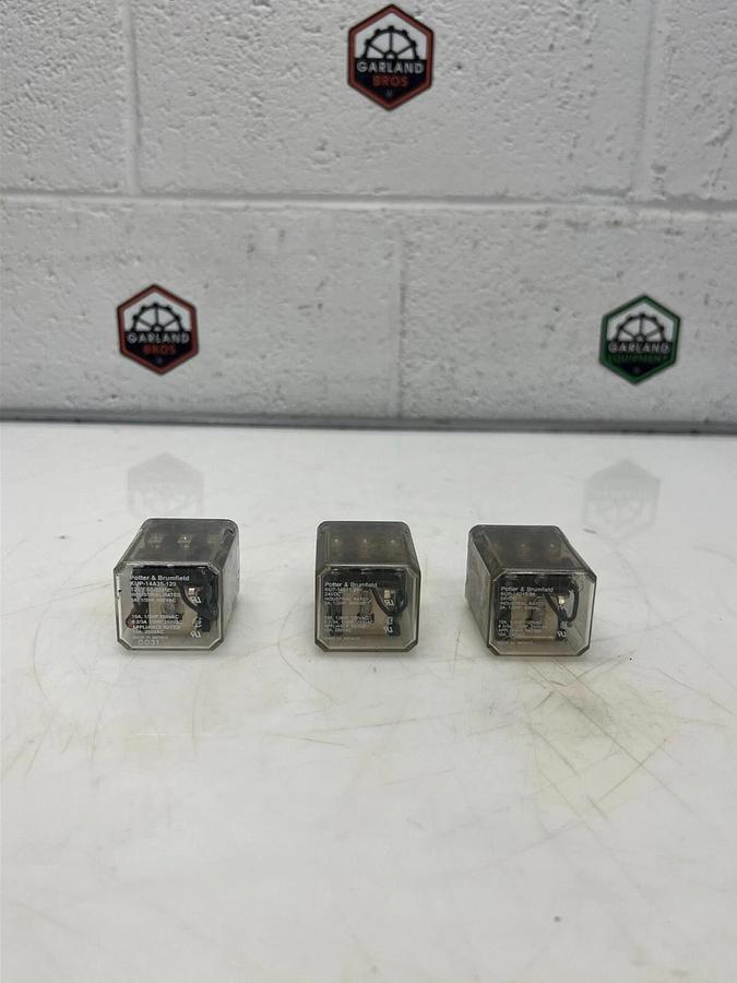 Used Potter & Brumfield KUP-14D15-24 24 VDC Industrial Relay - Lot of 3