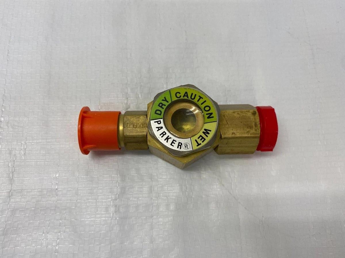 Used Parker PAG-4MF Moisture Indicator 1/2 SAE Male x 1/2 SAE Female - Lot of 2