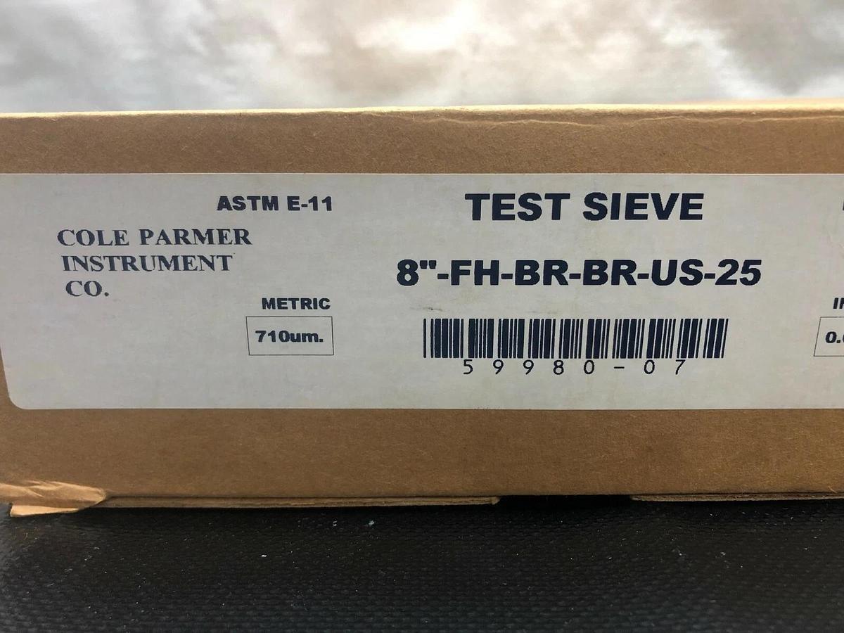 Used Cole Parmer 8”-FH-BR-BR-US-25 Test Sieve No. 25