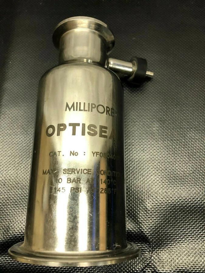 Used Millipore YFOSO4O15 Stainless Steel Optiseal Filter Housing, 10 BAR @ 140°C