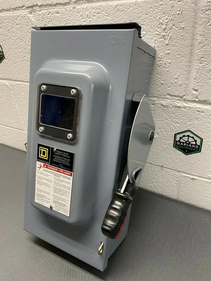 Used Square D HU362RB Heavy Duty Safety Switch, 60 AMP, 600 VAC