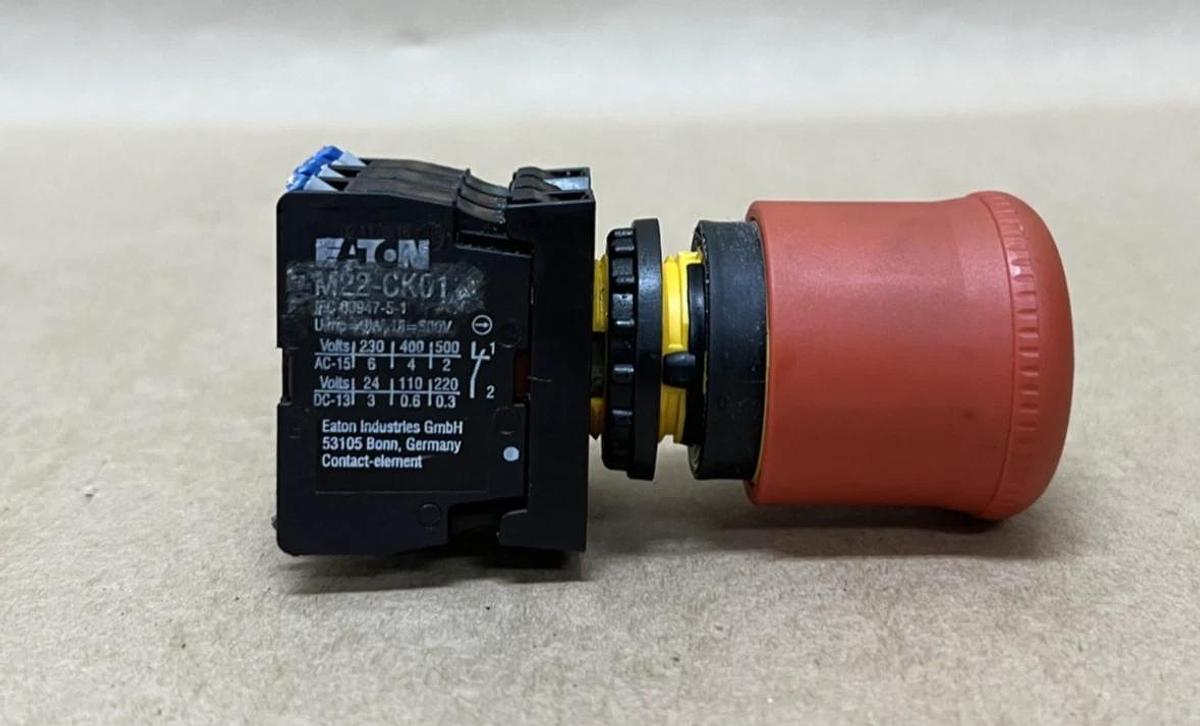 Used Eaton M22-CK01 Emergency Stop Switch - Lot of 3