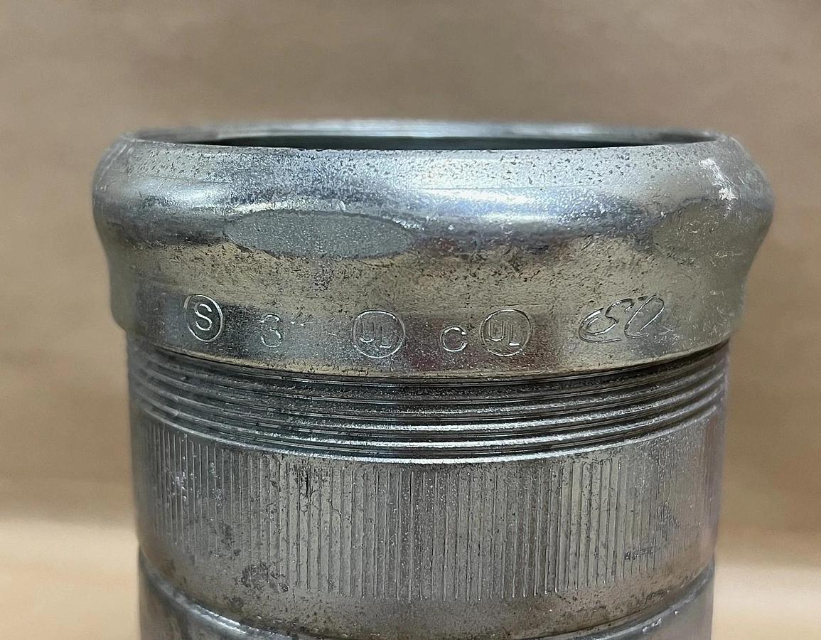 Used Steel City 3" Steel EMT Compression Coupling - Lot of 3