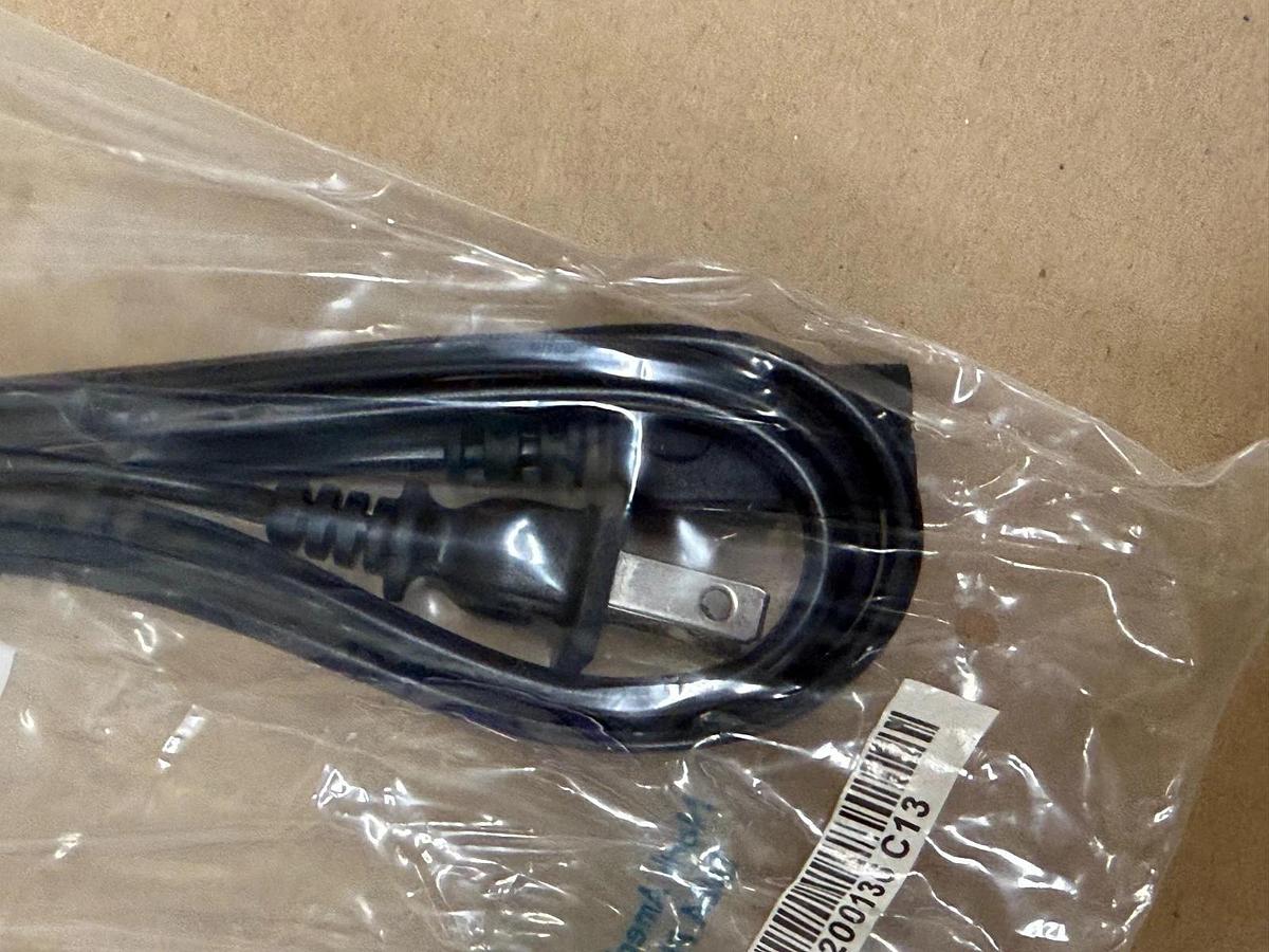 Used 6-ft Polarized 2-Slot AC Power Cord - Lot of 2