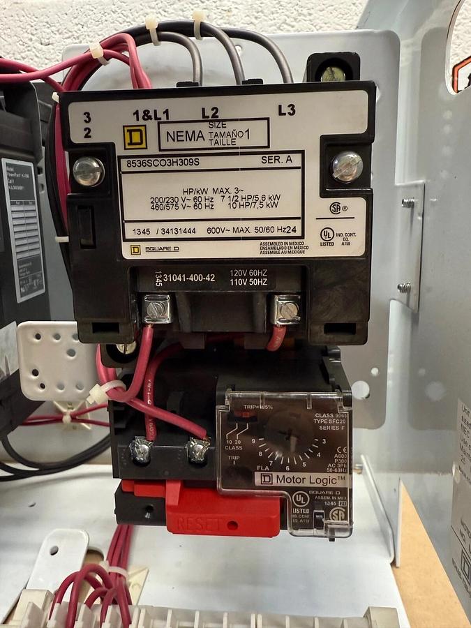 Used Square D 80438-738-01 Motor Control Center Unit, 5Hp 480V, 3-Ph