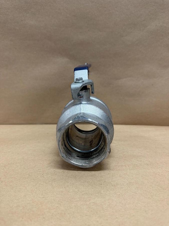 Used 2-Inch PN25 MS58 Ball Valve w/ Female Threaded Ends