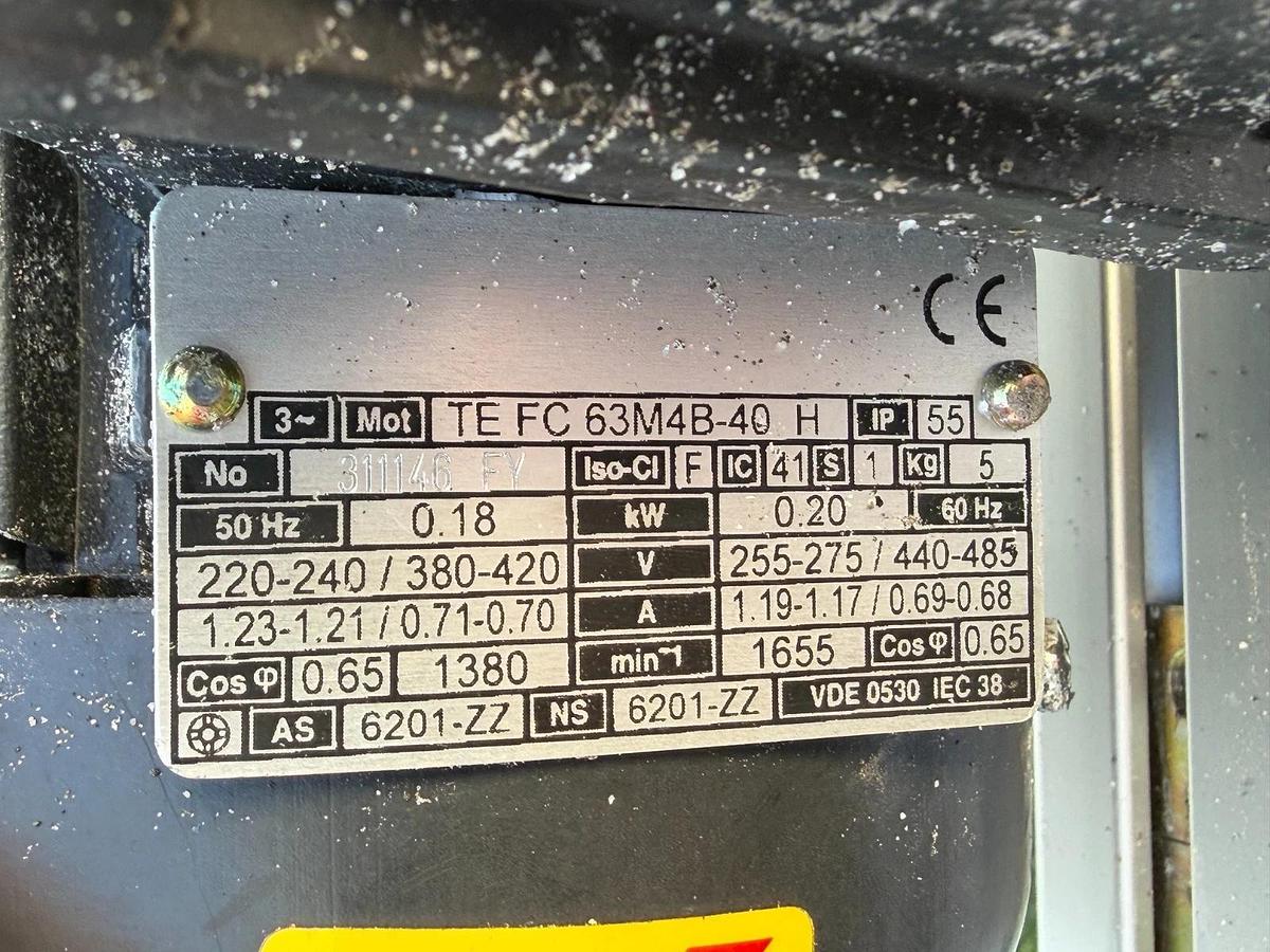 Used 65” Conveyor w/ TE FC 63M4B-40 H .24Hp Motor and Bonfiglioli VF44 P1 P63B14 Gear