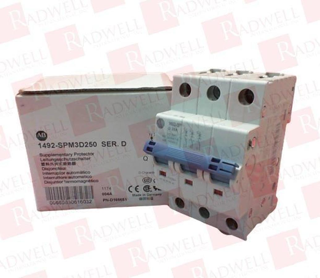 Used Allen Bradley 1492-SPM1B100 Ser D Protector Breaker - Qty 2 *NEW*