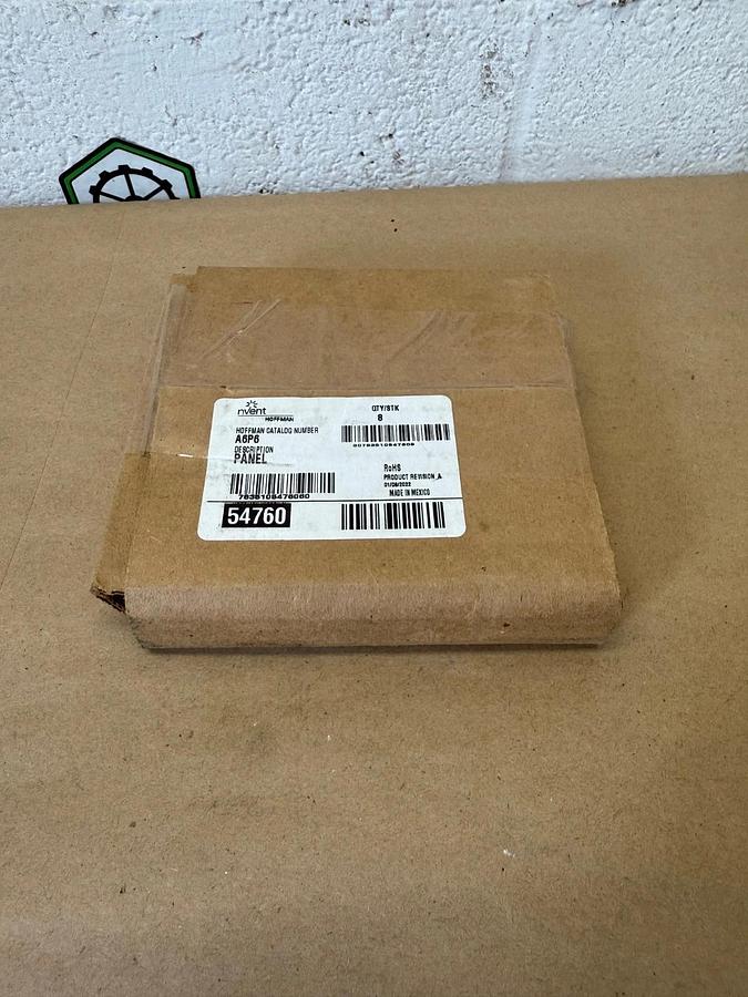Used NVent/Hoffman A6P6 Interior Panel Cover, 4-7/8” x 4-7/8” (Box of 8) *NEW*