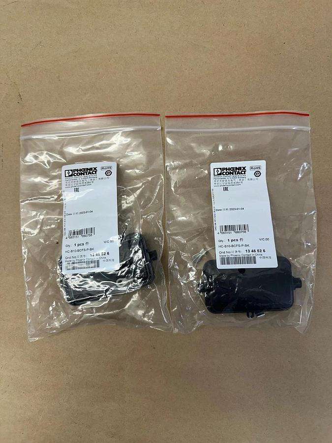 Used Phoenix Contact HC-B10-BCFS-P-BK Protective Cover - Lot of 2