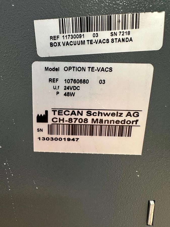 Used Tecan Schweppes AG Option TE-VACS Option Box Control Unit with Software