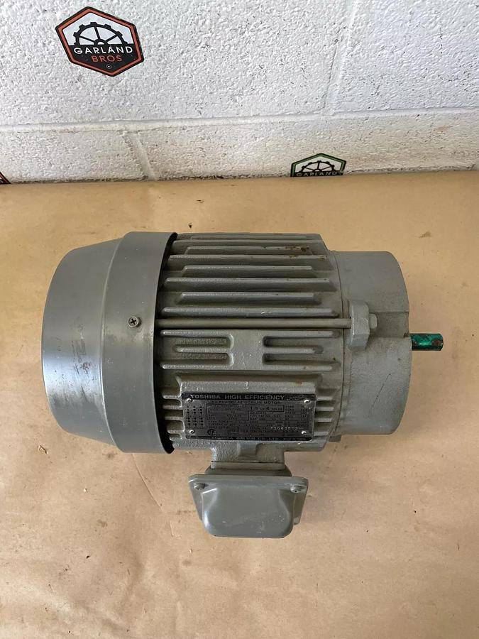 Used Toshiba B0024FLF2AYH 3 Phase Induction Motor, 230/460V, 2Hp, 5.8/2.9 A, 1745 RPM
