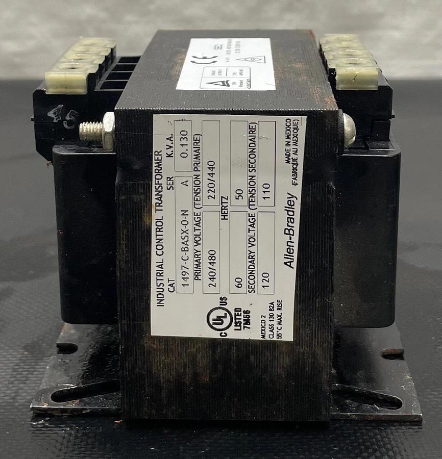 Used Allen Bradley 1497-C-BASX-0-N Industrial Control Transformer 0.13 KVA 240/480 V