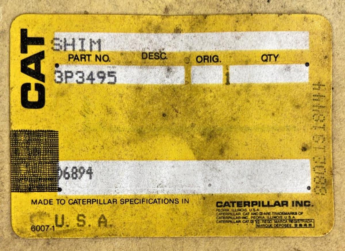 Used CAT 8R-0932 2.4mm Thick Steel Shim Pack *NEW*