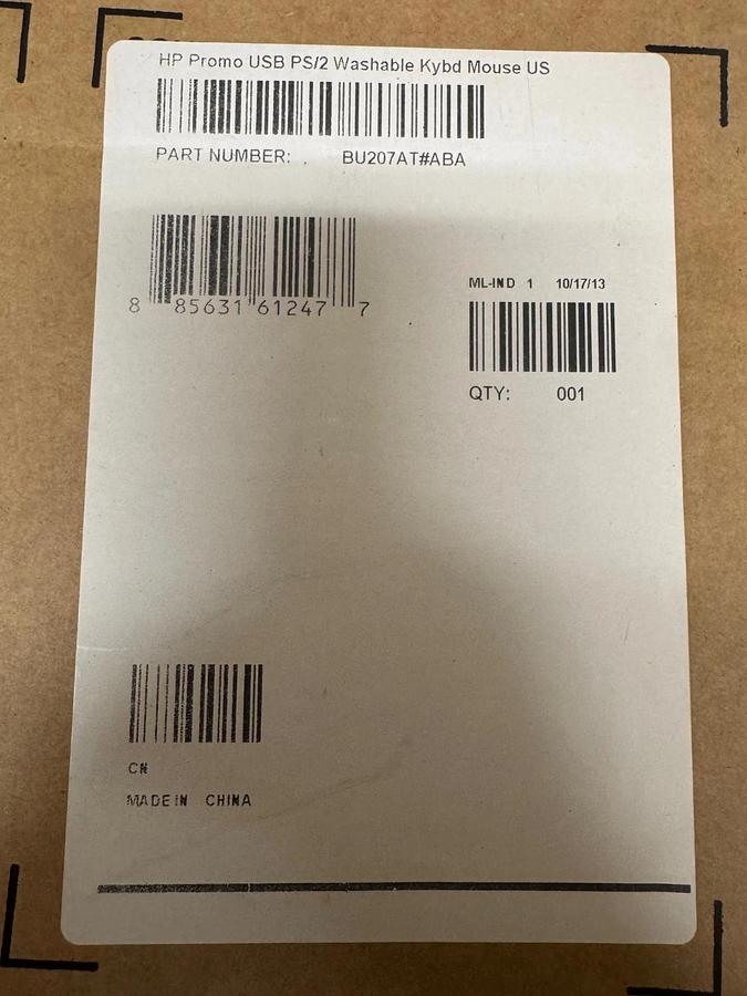 HP BU207AT Washable Keyboard & Mouse Set *NEW*