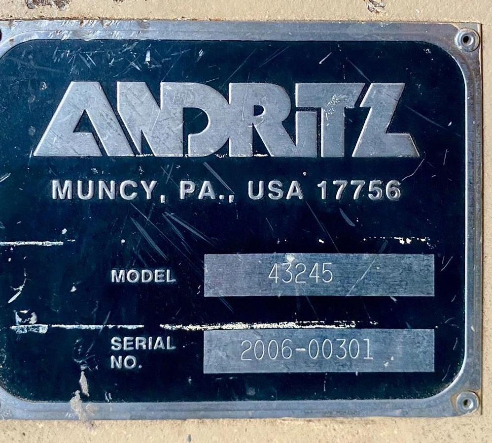 Used Andritz 43245 Hammer Mill & 1224 Feeder, 350Hp @ 1780RPM Motor