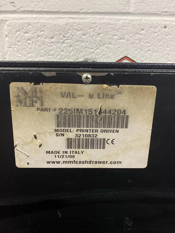 Used MMF Industries 225IM151644204 POS Printer Driven Cash Drawer (no key)
