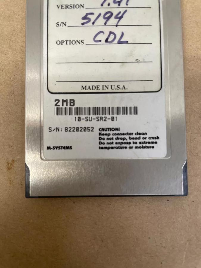 Used Sunrise Telecom 10-SU-SR2-01 Sunware 2Mb Card