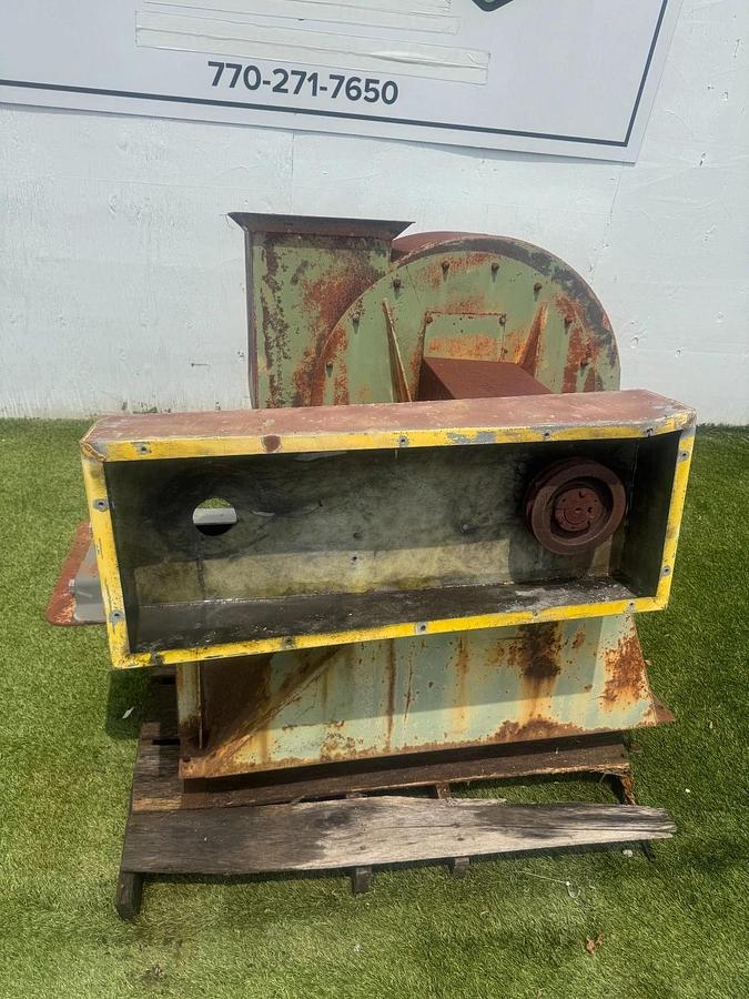 Used Industrial Blower Fan, CW Top Horizontal Blower, No Drive, 13.5” Inlet