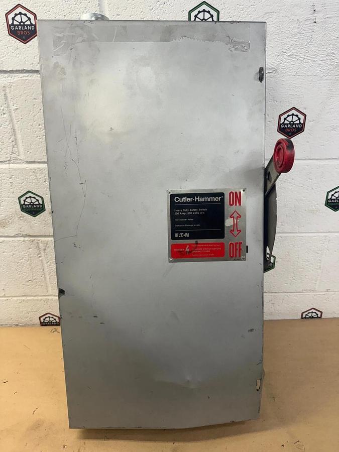 Used Cutler Hammer DH364FGK Safety Switch, 200 Amps, 600 Volts