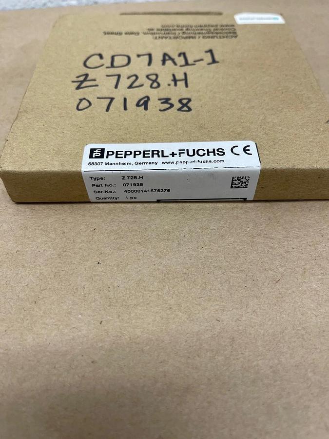 Used Pepperl + Fuchs Z728.H Safety Barrier Part No. 071938