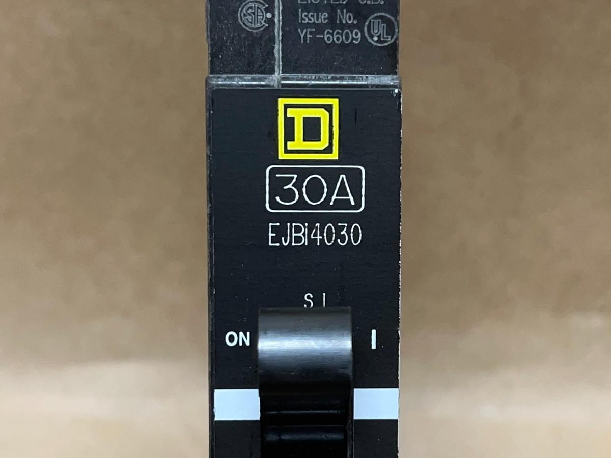 Used Square D EJB14030 Thermal-Magnetic Circuit Breaker, 30A