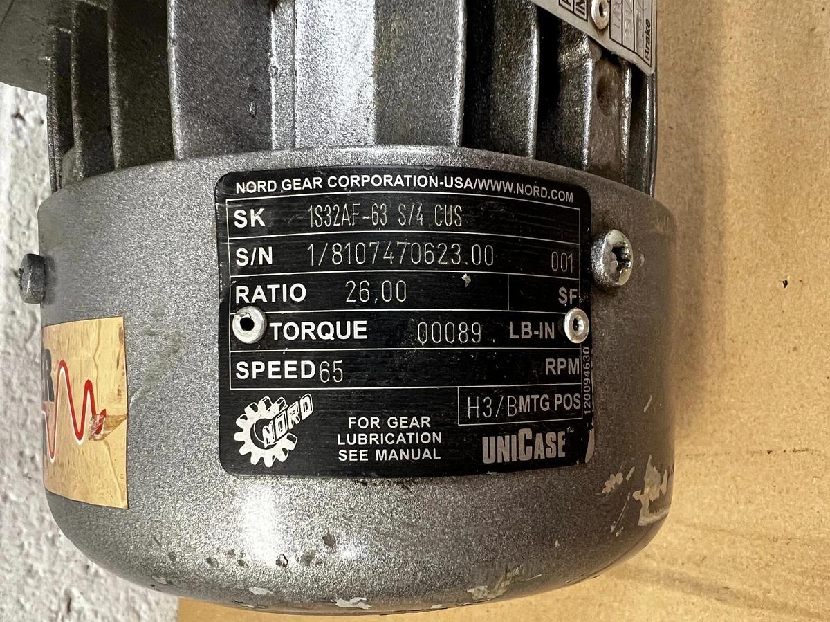 Used Nord 1S32AF-63 S/4 CUS Motor Gear Box