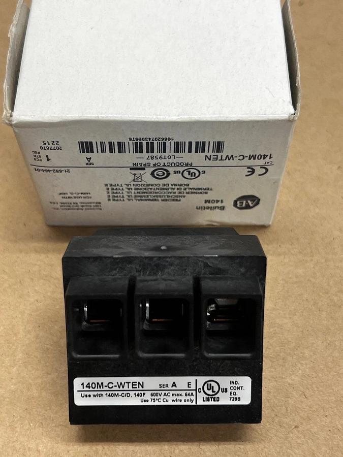 Used Allen Bradley Bulletin 140M-C-WTEN Feeder Terminal UL Type E