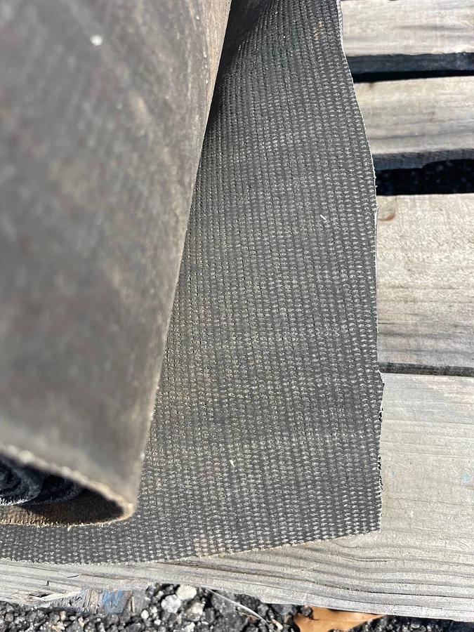 Used Conveyor Belt W:50.5” L: 135’ Rough Top 2 Ply