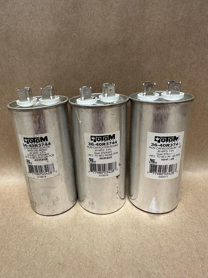 Used ROTOM 36-40R3744 Run Capacitor-Round - Lot of 3