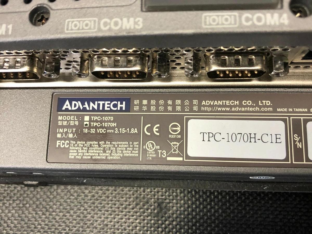 Used Avantech Monitor TPC-1070H-C1E