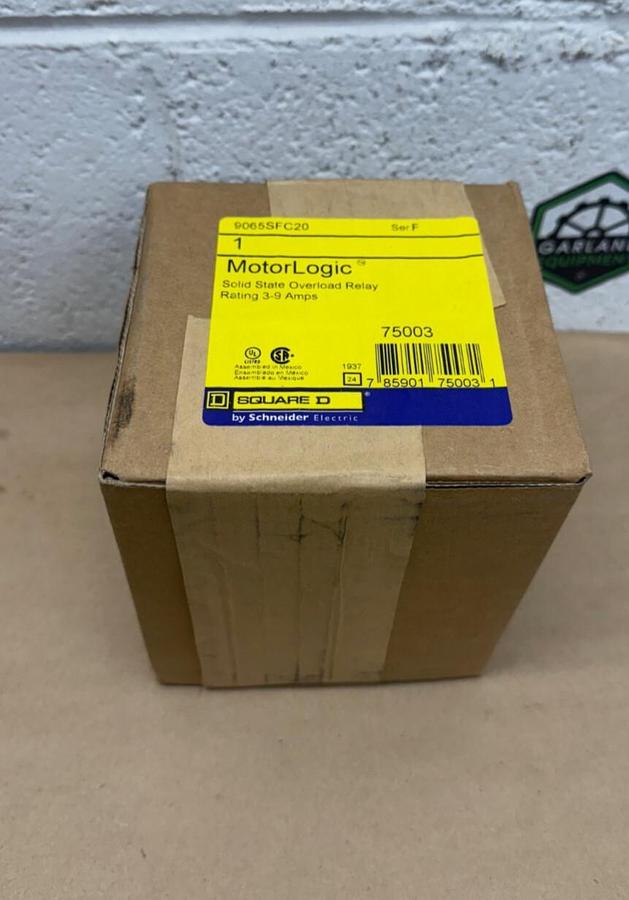 Used Square D 9065SFC20 Solid State Overload Relay, Rating 3-9A MotorLogic, Ser F