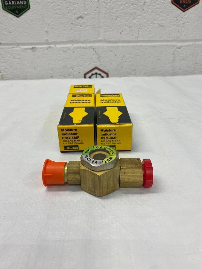 Used Parker PAG-4MF Moisture Indicator 1/2 SAE Male x 1/2 SAE Female - Lot of 2