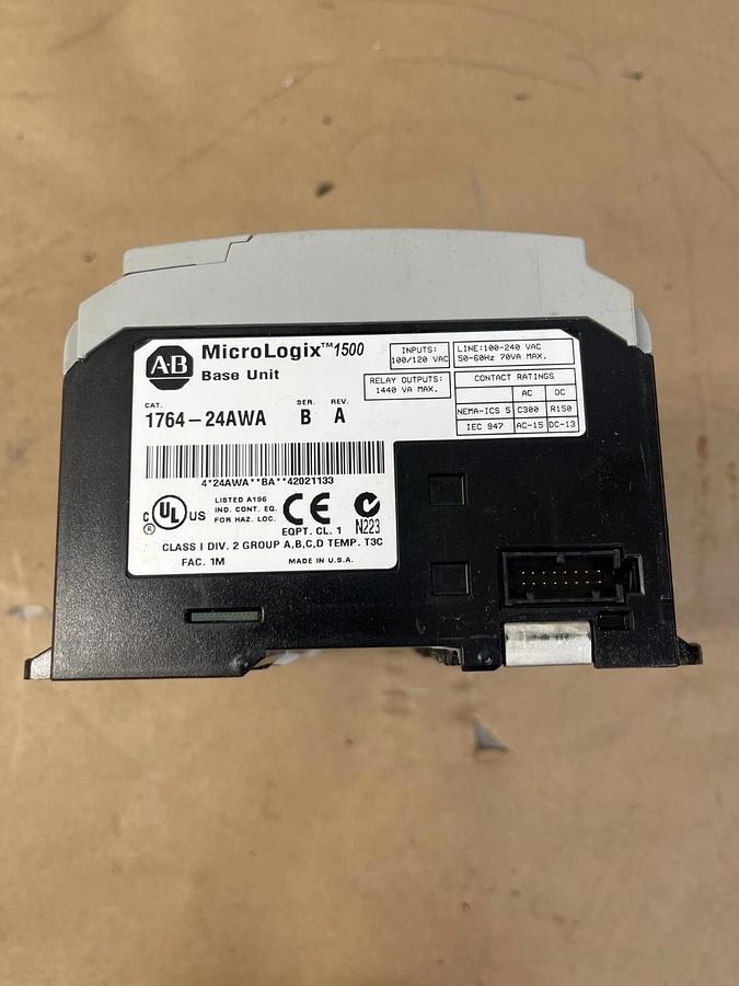 Used Allen Bradley 1764-24AWA Ser B Base Unit 1764-LSP Ser C Processor Unit