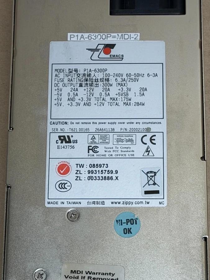 Emacs P1A-6300P Power Supply *NEW*