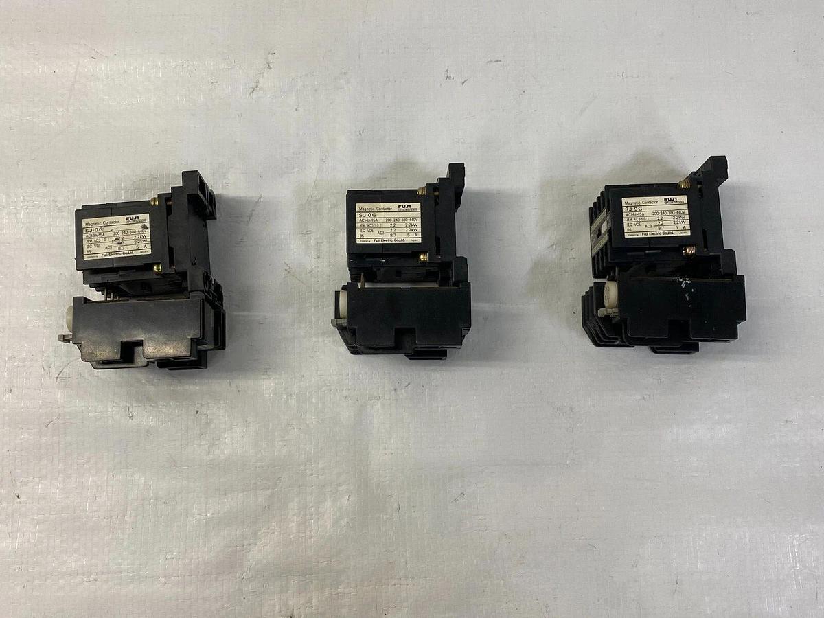 Used Fuji Electric SJ-0G Magnetic Contactors - Lot of 3