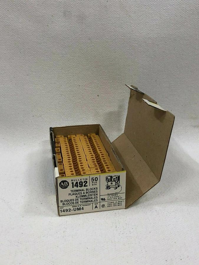 Allen-Bradley 1492-UM4 Terminal Blocks 150V 10 amp Box of 50
