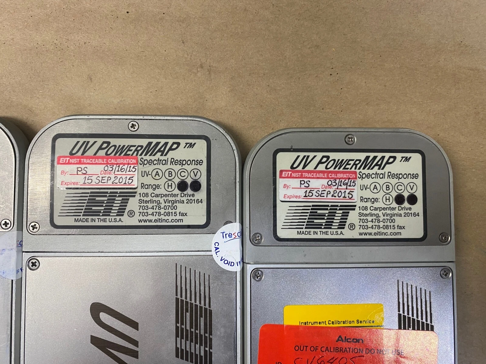 Used UV PowerMap UV Spectral Response Measuring Device, 3 Units in Soft Body Case