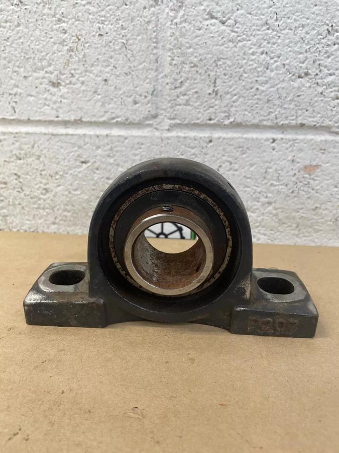 Used 1-7/16” Bearing P207, Bearing Housing, 2-Bolt Flange Pillow Block