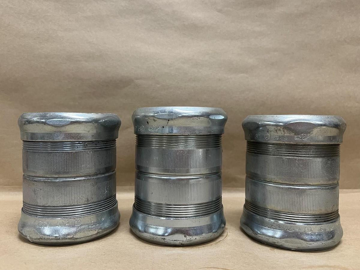 Used Steel City 3" Steel EMT Compression Coupling - Lot of 3