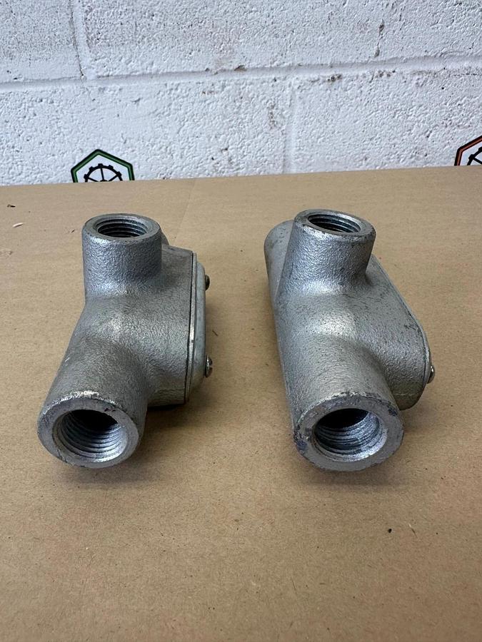 Used Crouse Hinds T17 1/2” T Conduit - Lot of 2