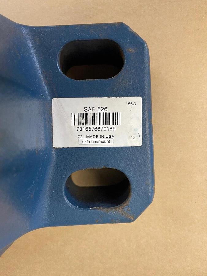 Used SKF SAF 526 Pillow Block Bearing Housing, 4 Bolt Base