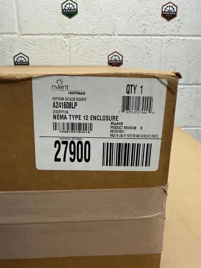 Used Nvent Hoffman A241608LP NEMA Type 12 Enclosure *FACTORY SEALED*