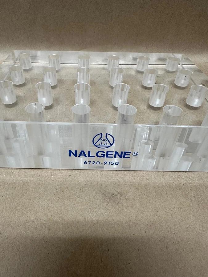 Used NALGENE 6720-9150, 71-6720-0150 Beta Radiation Shielding Microtube Wells