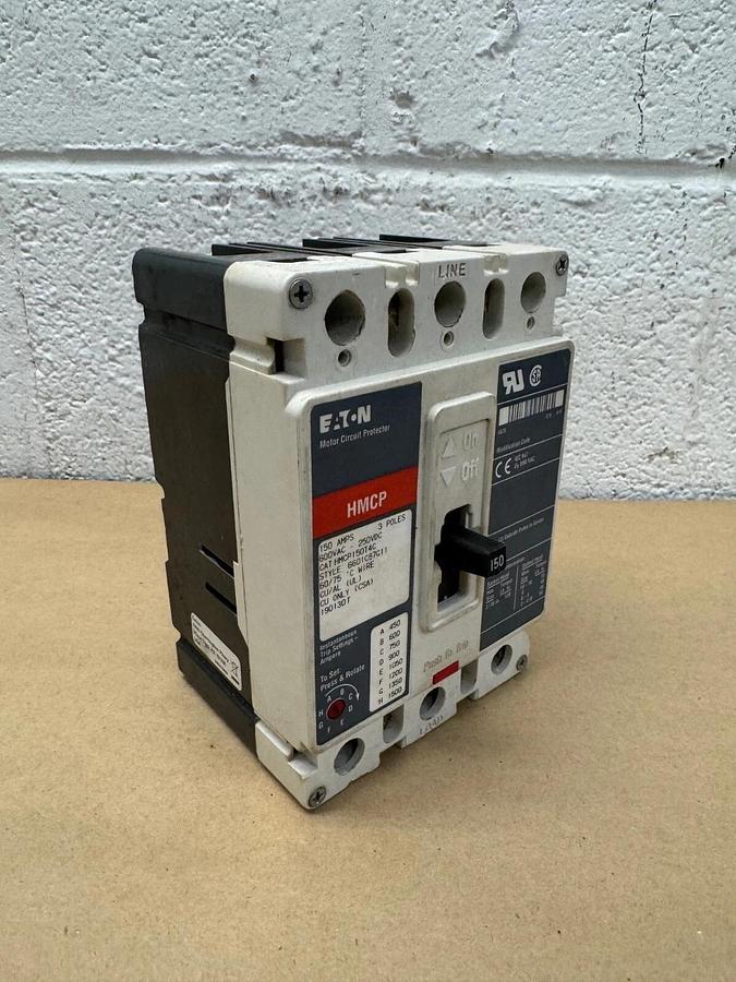 Used Eaton HMCP150T4C Motor Circuit Protector, 150 A, 3 Poles, 600 VAC, 250 VDC