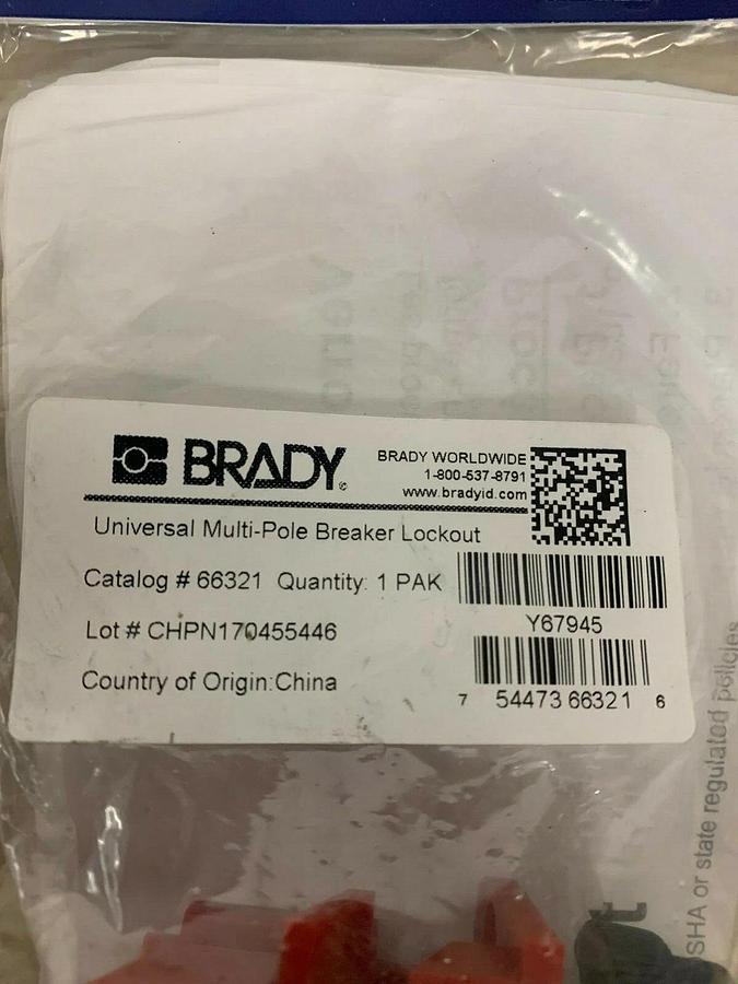 Used Brady Universal Multi-Pole Circuit Breaker Lockout (lot of 4)