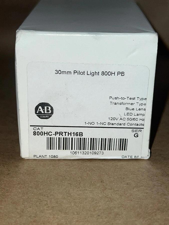 Allen Bradley 800HC-PRTH16B Ser G 30mm Pilot Light 800H PB Green *FACTORY SEAL*
